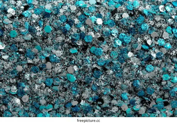 Sparkling Turquoise and Silver Glitter Texture