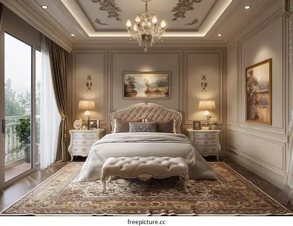 Classic Elegant Bedroom Interior Design