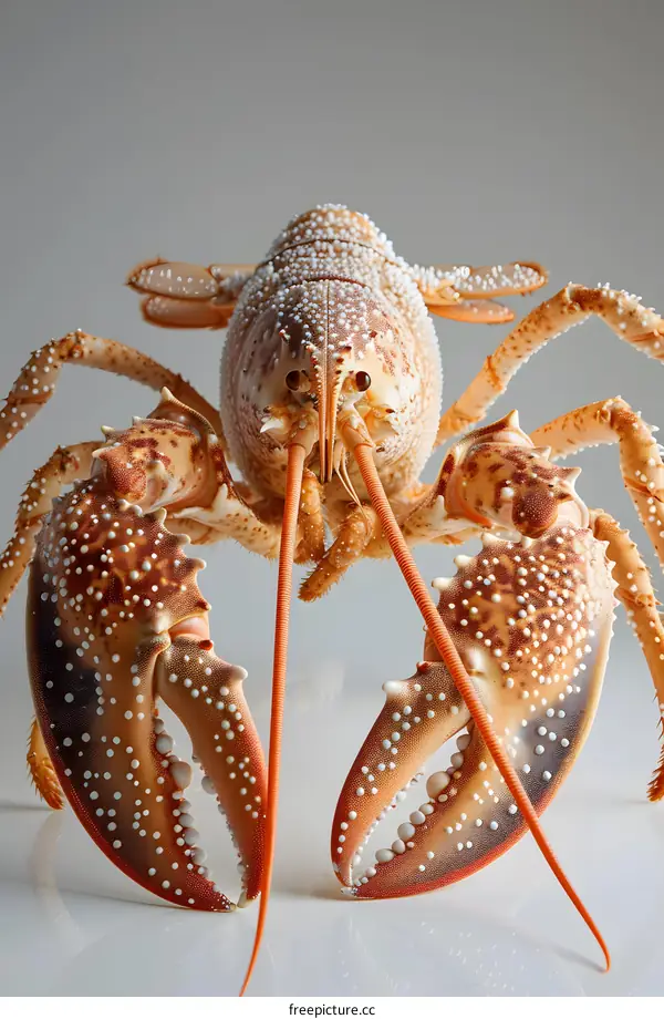 Orange and White Lobster on White Surface