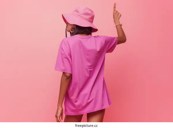 Stylish African Woman in Pink Outfit