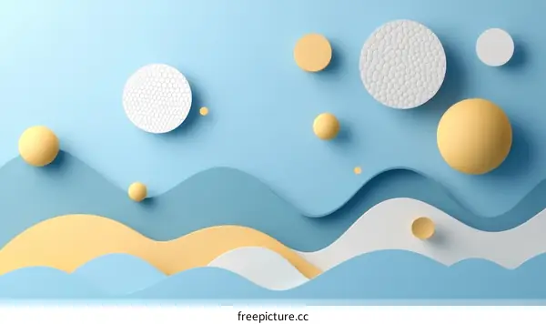 Abstract Geometric Shapes in Pastel Colors