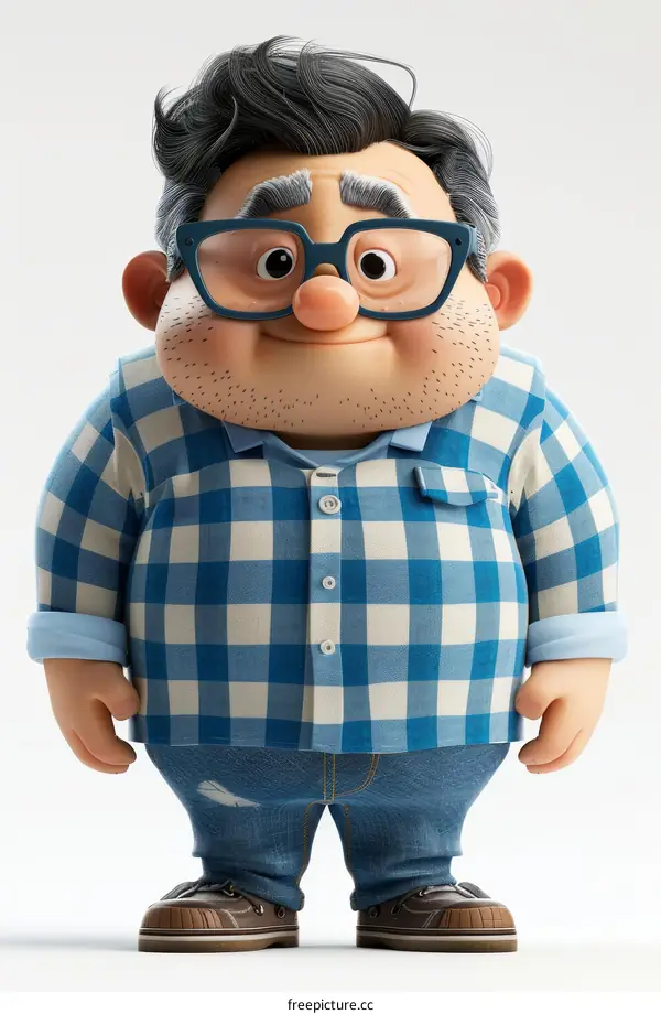 3D rendering of a cartoon character