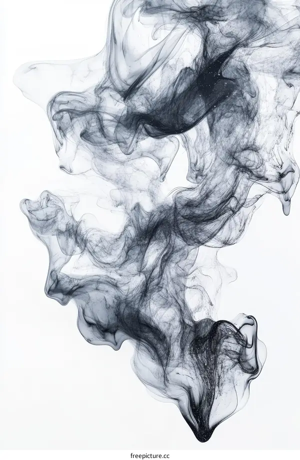 Abstract Ink Blot Fluid Art Design