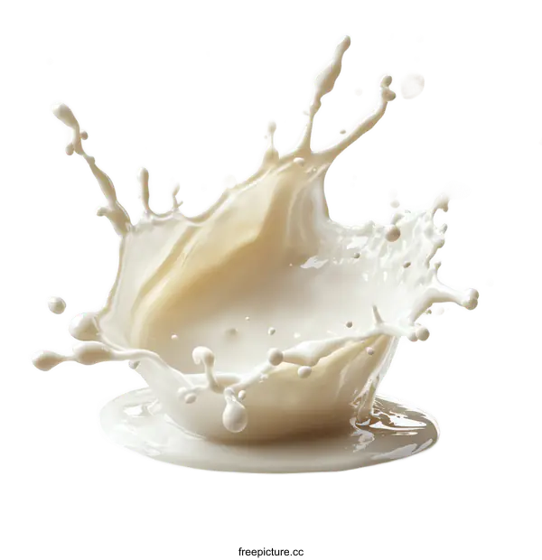 [Transparent Background PNG]Milk Splashing Dynamics