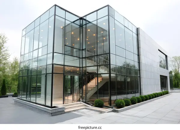 Modern Glass Architecture Building Exterior
