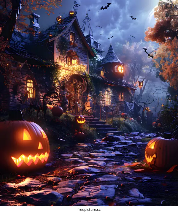 Halloween Pumpkin House