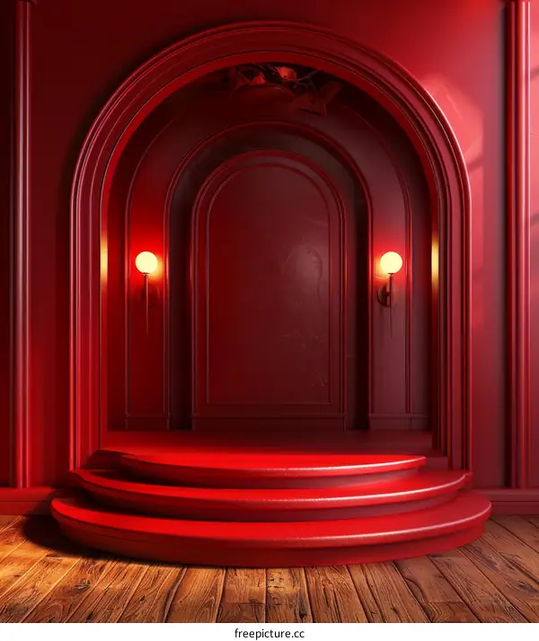 Red Architectural Interior Design
