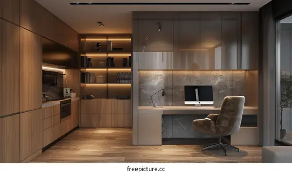 Office and Kitchen Interior Design