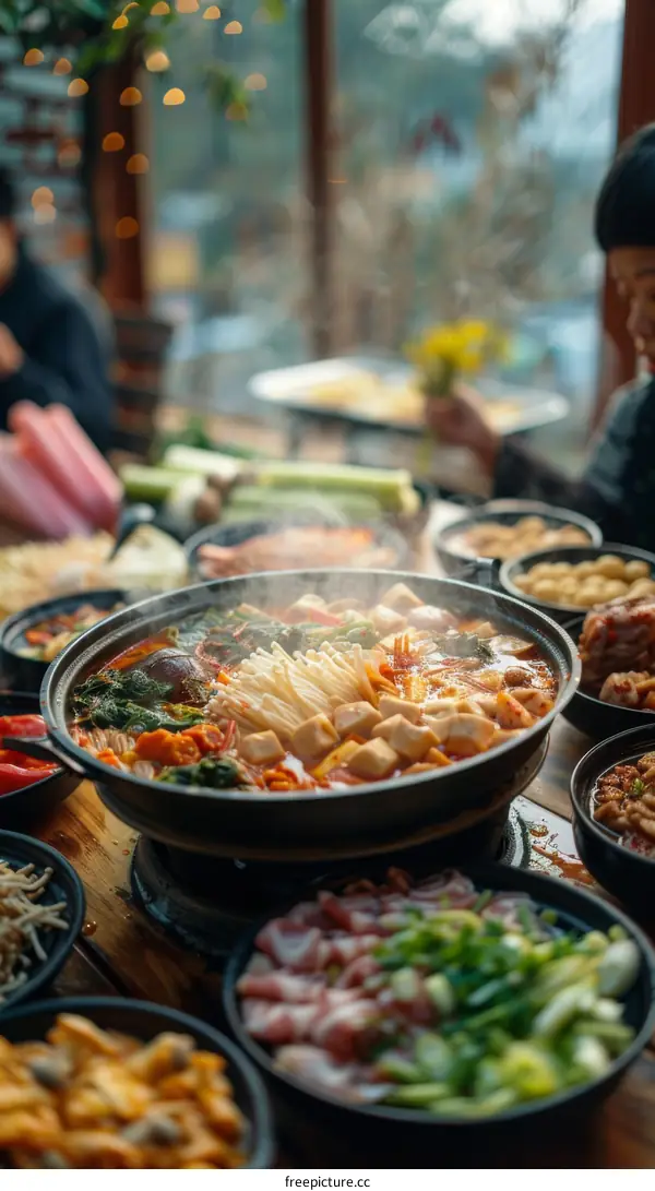 Hot Pot Feast: Sharing a Meal with Friends and Family