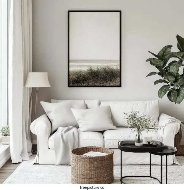 Coastal Landscape Art Print Living Room Decor