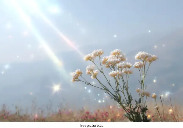 Delicate Flowers in the Light of the Sun