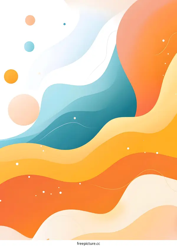 Abstract Colorful Background With Wavy Lines