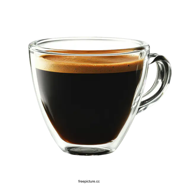 [Transparent Background PNG]Espresso in a Glass Cup