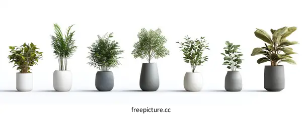 Collection of Houseplants in Pots