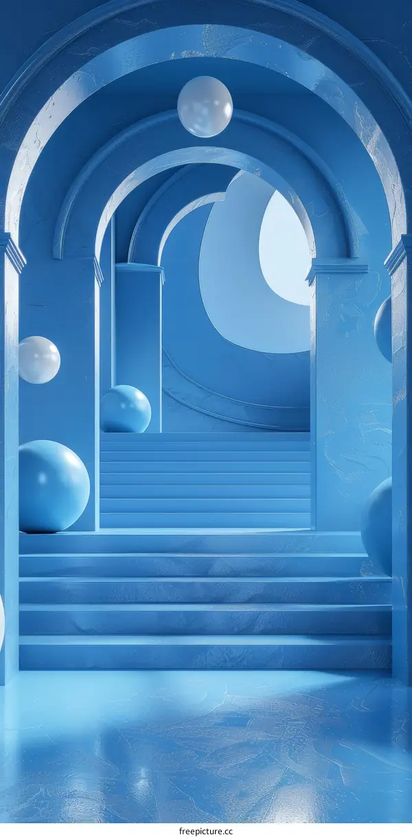 Geometric Archway and Corridor