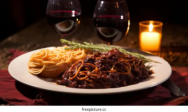 Beef cheek pasta with red wine