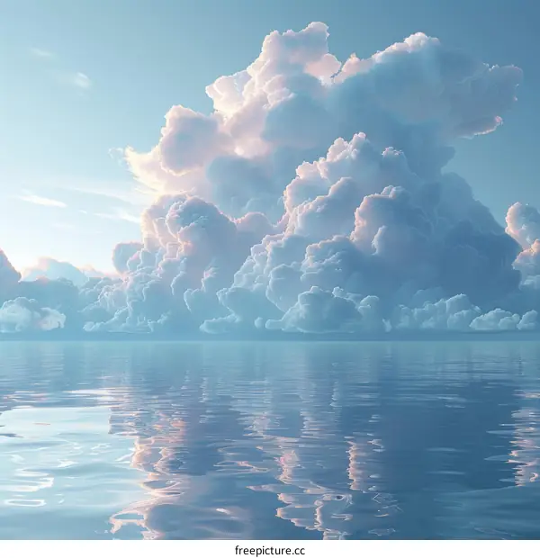 Pastel Sky and Water Reflection Artwork