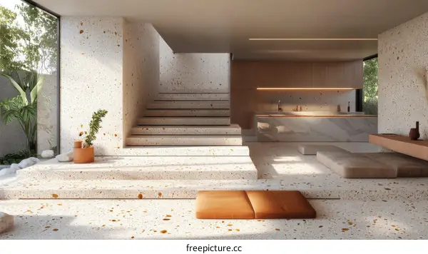 Modern Minimalist Terrazzo Interior Design