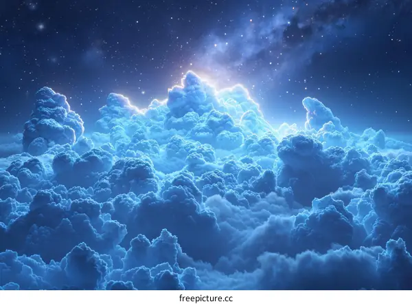 Night Sky Cloudscape Dreamy Fantasy