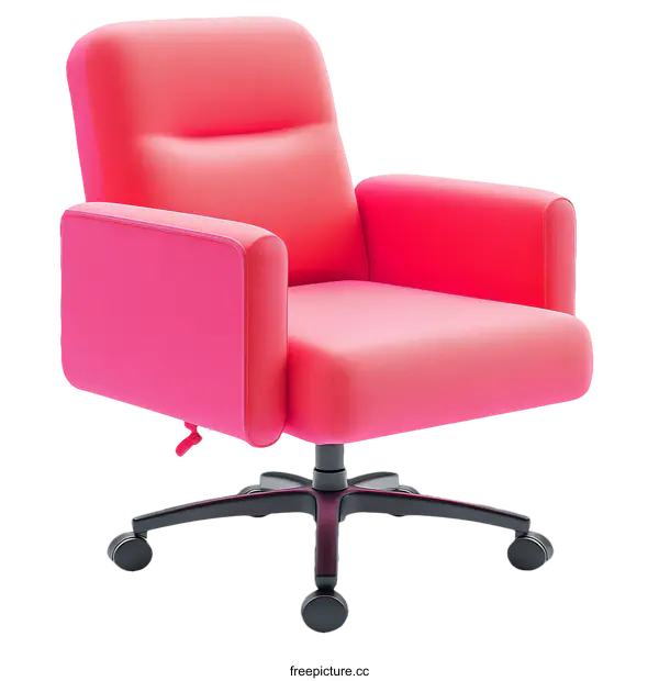 [Transparent Background PNG]Modern Pink Office Chair Design