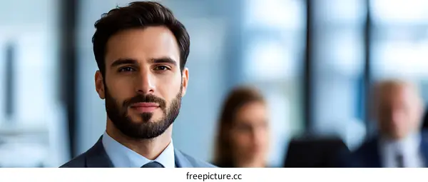 Confident Businessman Portrait in Office