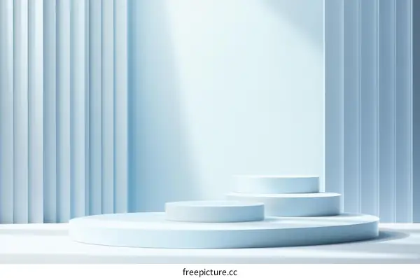 Abstract Light Blue Minimalist Product Display