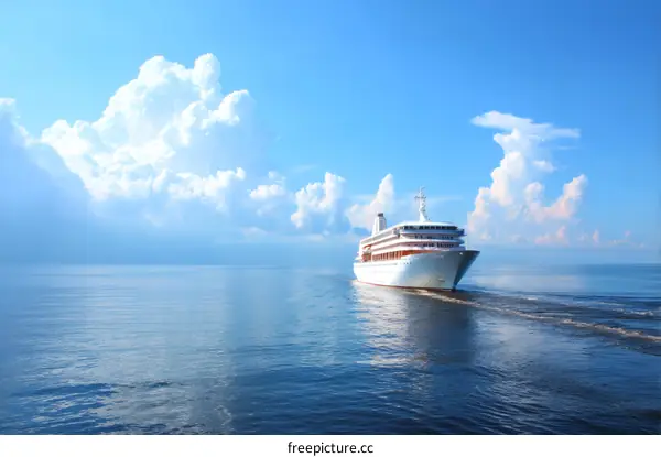 Beautiful Cruise Ship Sailing on a Sunny Day