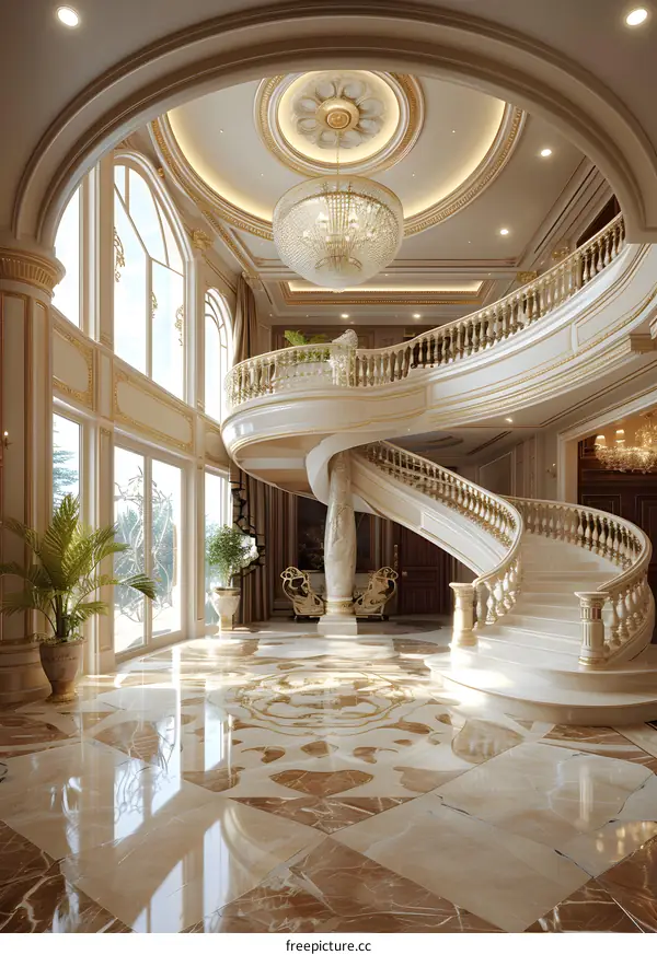 European style luxury house interior