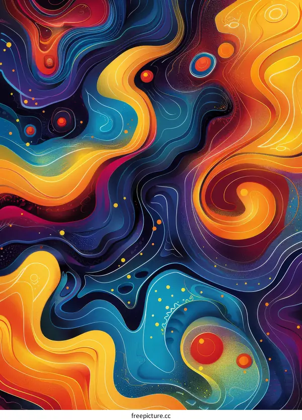 Abstract Colorful Layered Design