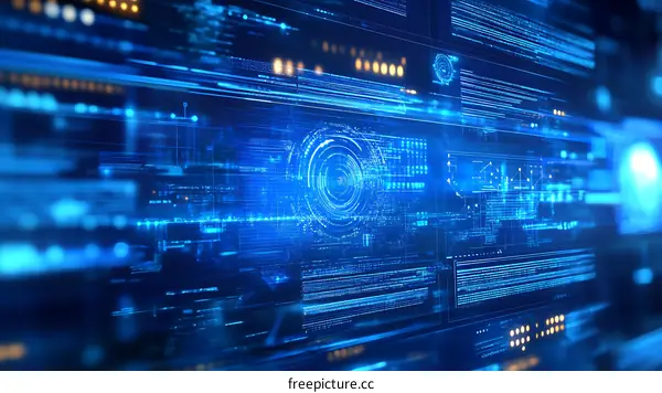 Digital Interface Technology Abstract Background Design