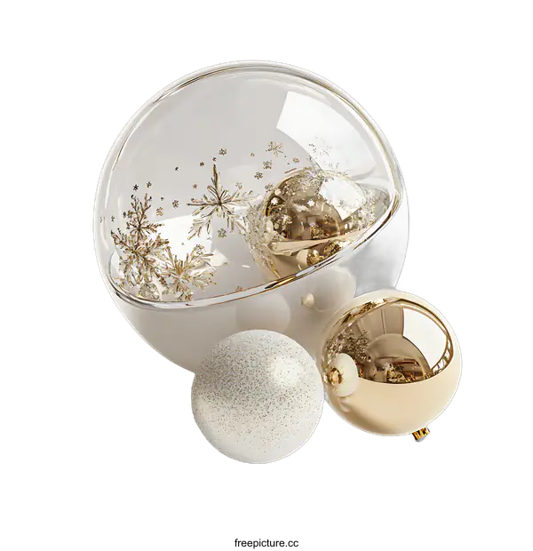 [Transparent Background PNG]Elegant Christmas Ornament Display