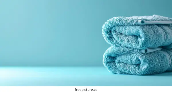 Soft and Absorbent Blue Towels