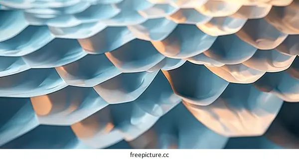 Abstract Blue and White 3D Surface with Bumpy Texture