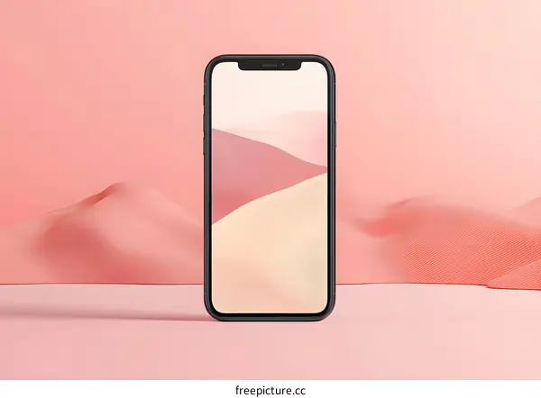 Pink Abstract Minimalist Phone Mockup