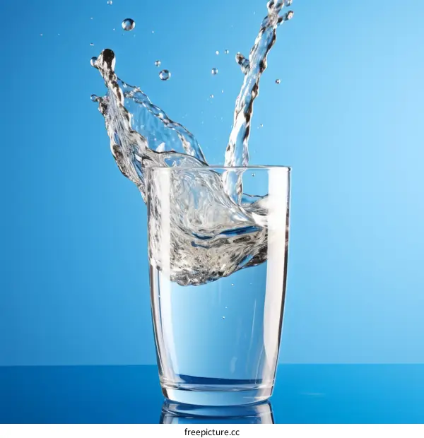 Water Splashing in Glass