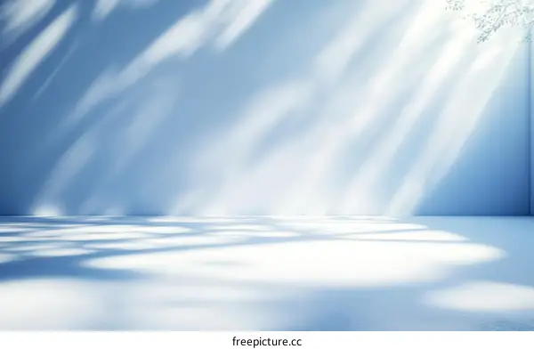 Empty Light Blue Room Showcase