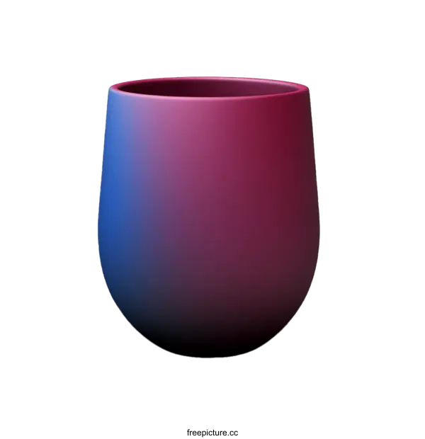 [Transparent Background PNG]Gradient Color Vase Design Illustration