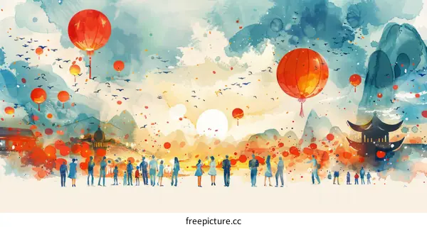 Lantern Festival in the Mountains