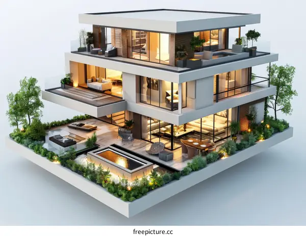 A Modern House in Harmony with Nature