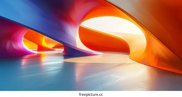 Modern architecture with parametric shapes