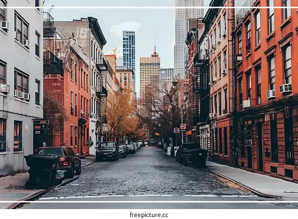 Cobblestone Street in New York City