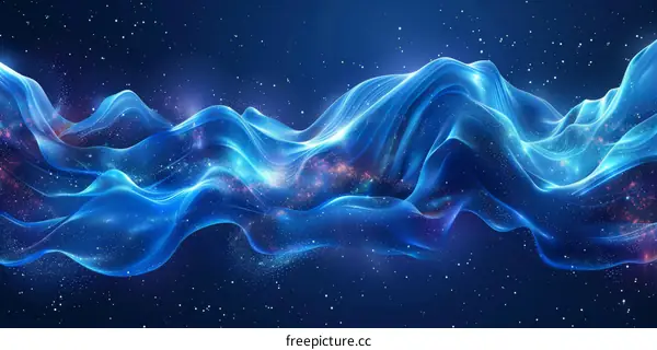 Blue and purple abstract digital painting