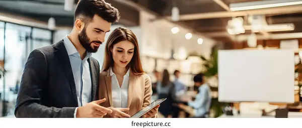 Business People Working Together In Modern Office