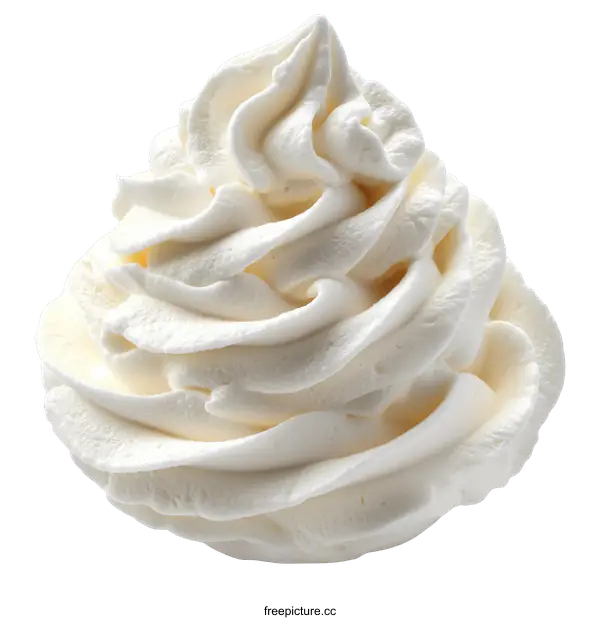 [Transparent Background PNG]Closeup Whipped Cream Texture