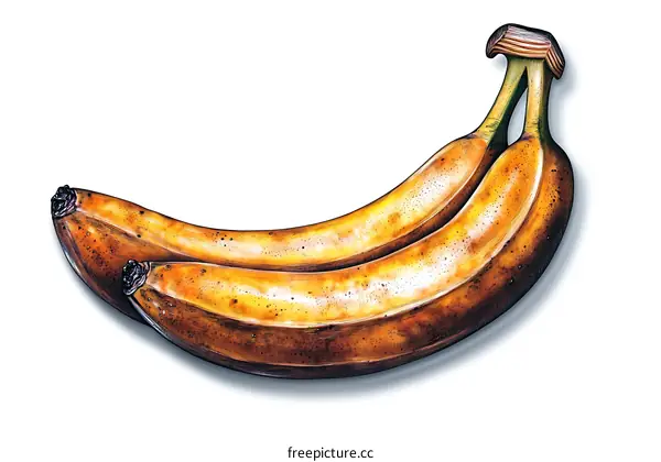 Two Ripe Bananas Illustration