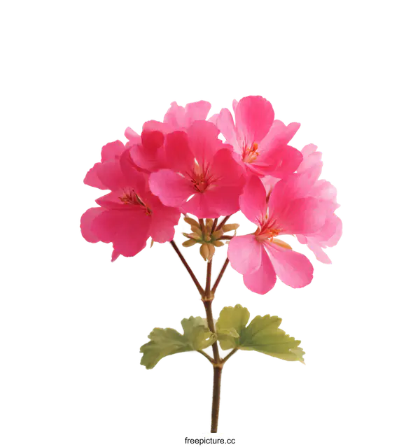 [Transparent Background PNG]Beautiful Pink Geranium Flowers Close Up