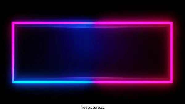 Neon Color Rectangle Frame Background