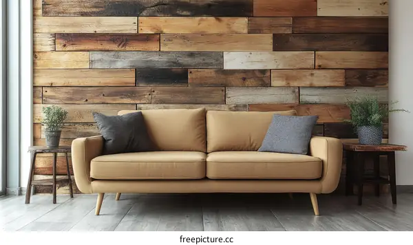Modern Farmhouse Living Room with Wood Paneling