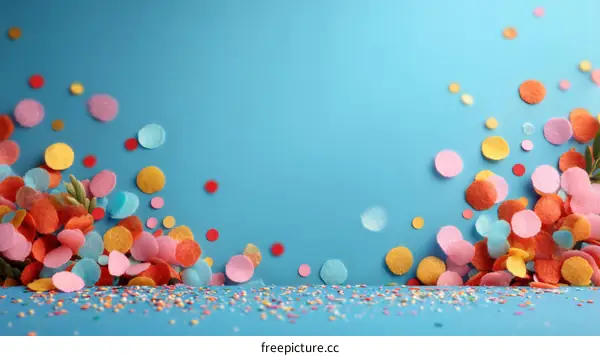 Colorful Confetti Celebration Background