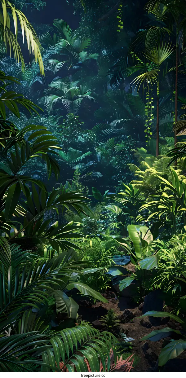Tropical Rainforest Lush Green Foliage